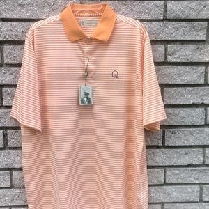 Donald Ross Mens NWT Polo Stripe Large Shirt